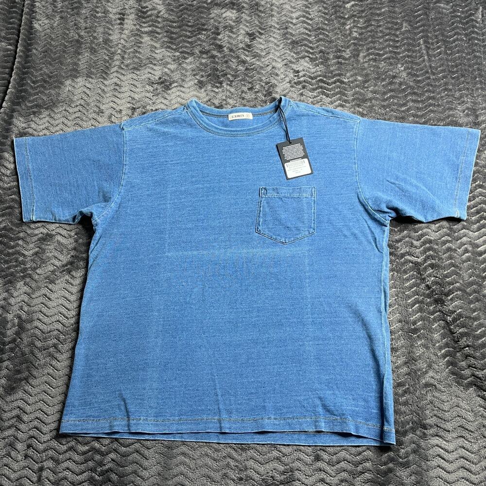 Buck Mason Men’s Medium M043 Indigo Dipped Yuma 90s Box Shirt NWT